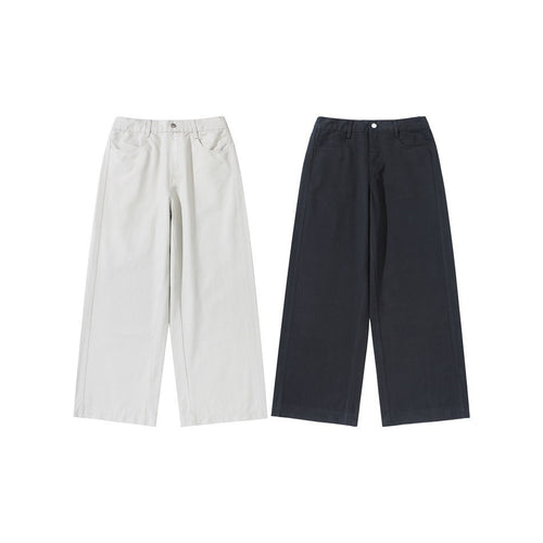 Damen Hochtaillierte Culotte-Hose aus Baumwoll-Twill mit weitem Bein Drune