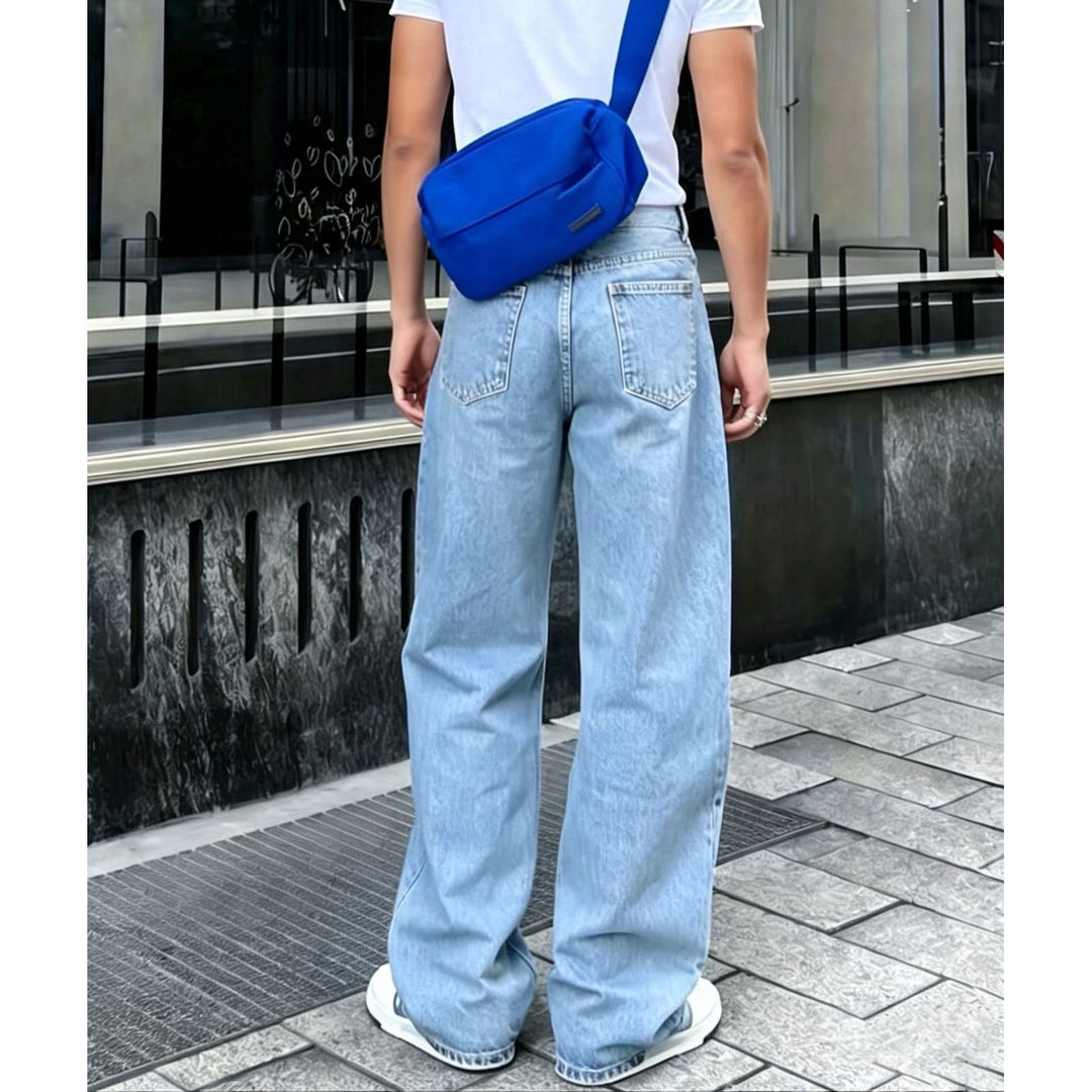 Damen Modische Weit Geschnittene Jeans Drune