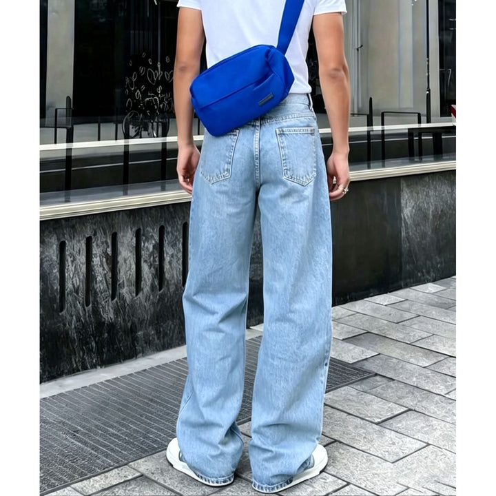Damen Modische Weit Geschnittene Jeans Drune