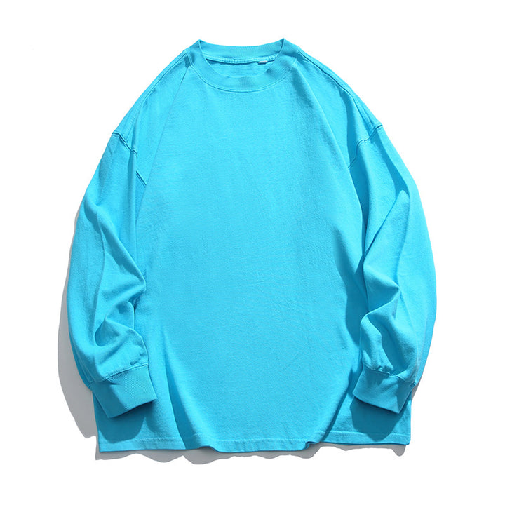 Unisex Weites Oversize-Langarmshirt im Heavyweight-Slouch-Stil mit Drop-Shoulder Drune