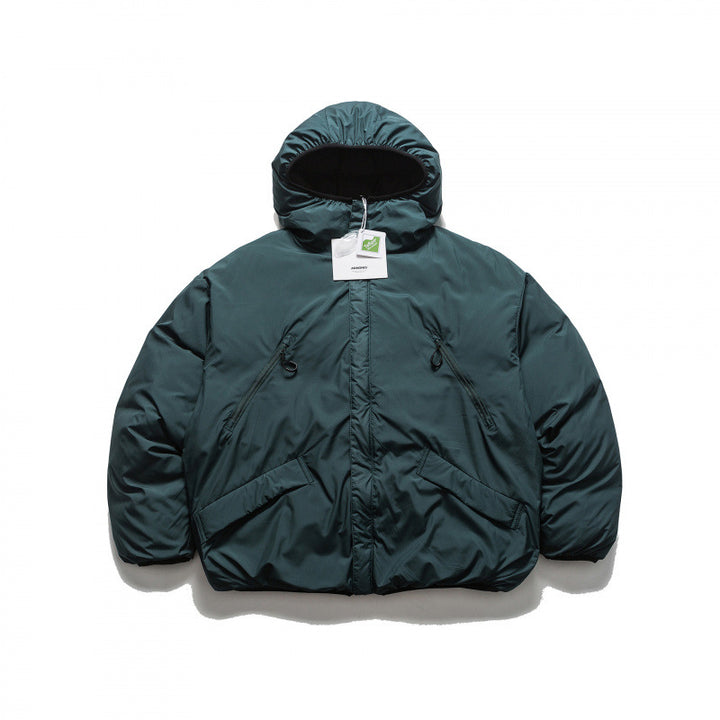 Unisex Kurze Boxy‑Pufferjacke mit voluminöser Kapuze, verdeckter Frontblende und Reißverschlusstaschen Drune
