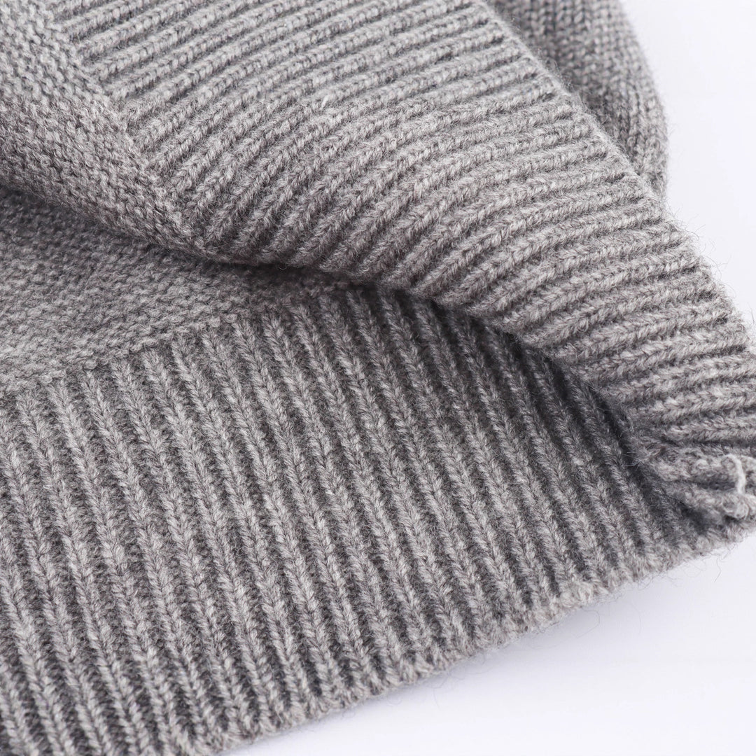 Damen kuschelige Strickjacke mit elegantem V-Ausschnitt und dekorativem Schnitt Drune