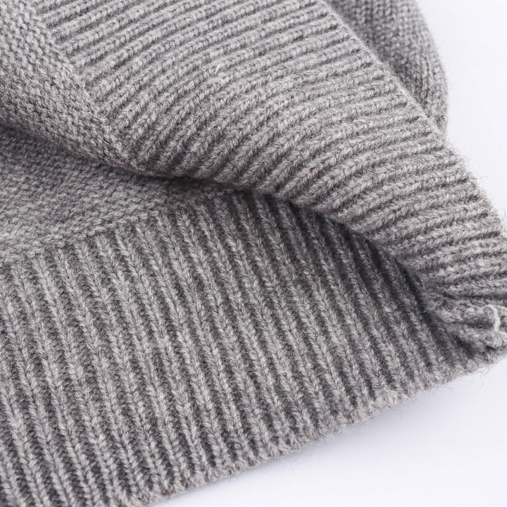 Damen kuschelige Strickjacke mit elegantem V-Ausschnitt und dekorativem Schnitt Drune