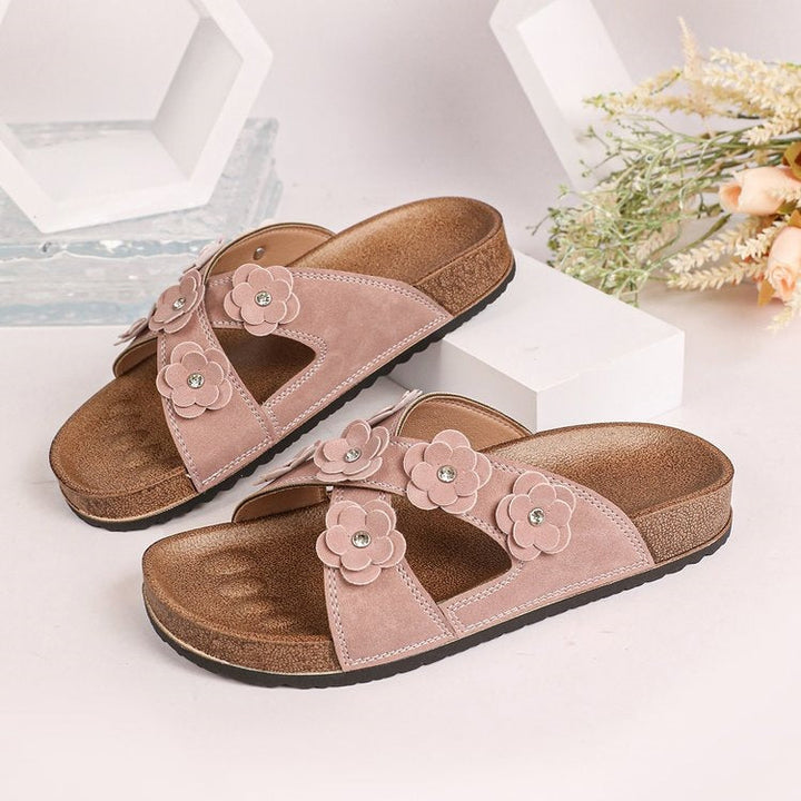 Damen Komfortable und stilvolle Blüten-Sandalen Drune