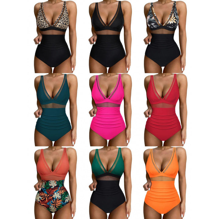 Damen Hochgeschnittener Badeanzug mit modischem Cut-Out Drune