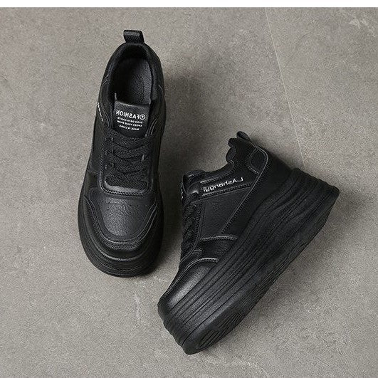 Damen modische Plateau-Sneaker mit strukturiertem Obermaterial und komfortablem Dämpfungssystem Drune