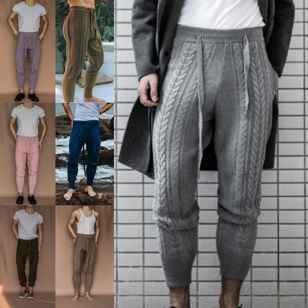 Herren Kabelstrick-Jogginghose mit Tunnelzug Drune