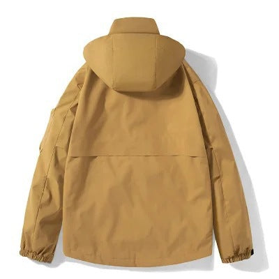 Herren Outdoor-Softshelljacke mit abnehmbarer Fleece-Innenjacke und Kapuze Drune