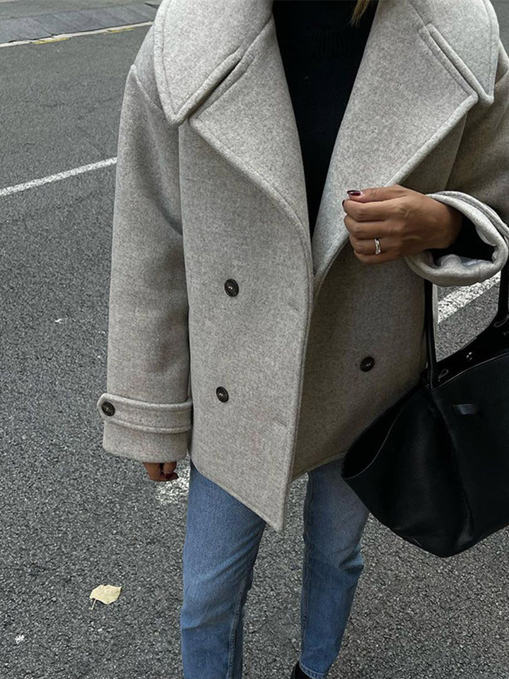Damen Oversized Wollmantel Drune