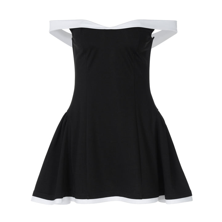 Damen Schulterfreies Abendkleid mit ausgestelltem Rock Drune