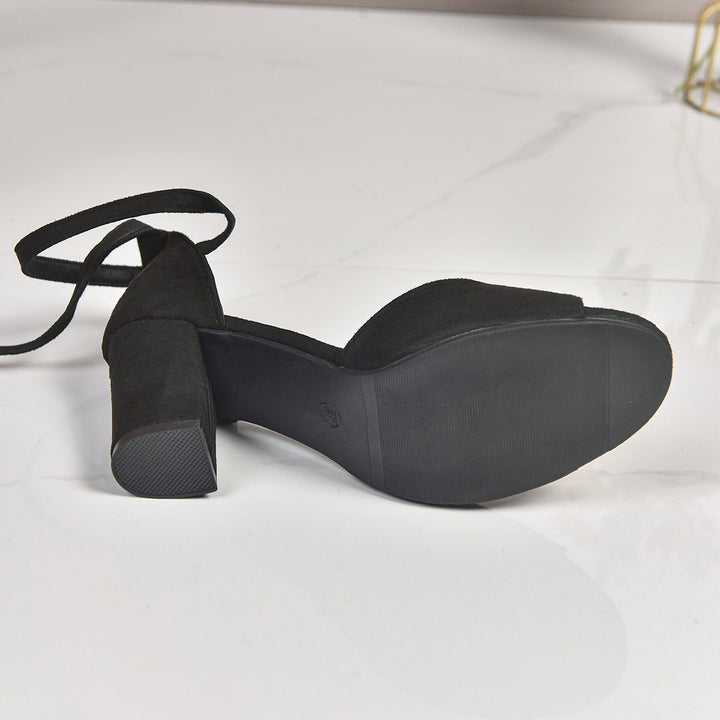 Damen elegante Sandalen mit bequemem Blockabsatz und verstellbarem Riemendesign Drune