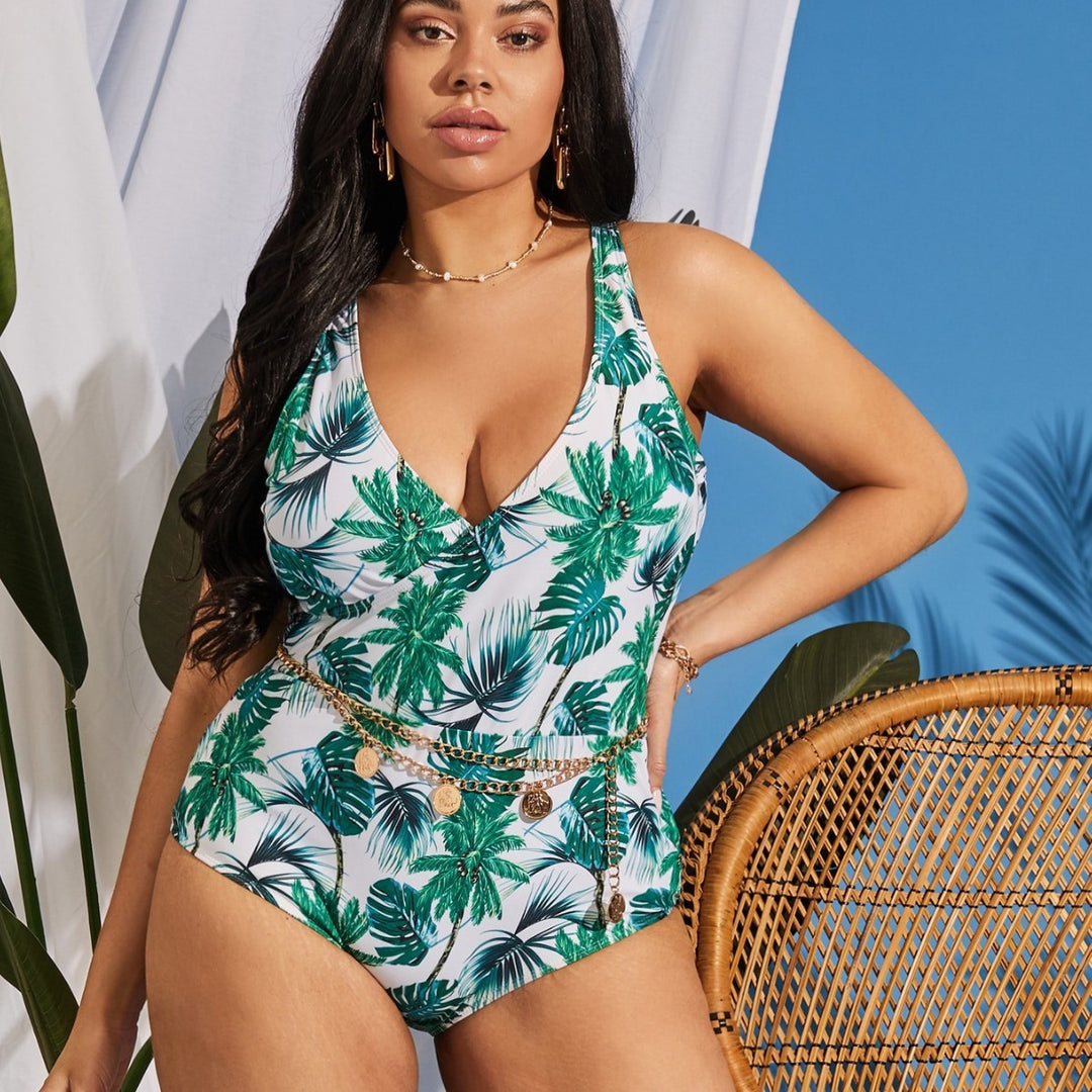 Damen Eleganter Einteiler mit floralem Design Drune