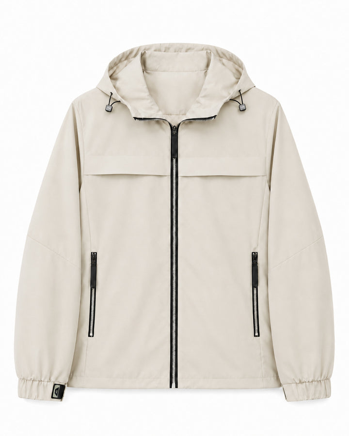 Herren Leichte wasserabweisende Kapuzen‑Softshelljacke mit Reißverschlusstaschen Drune