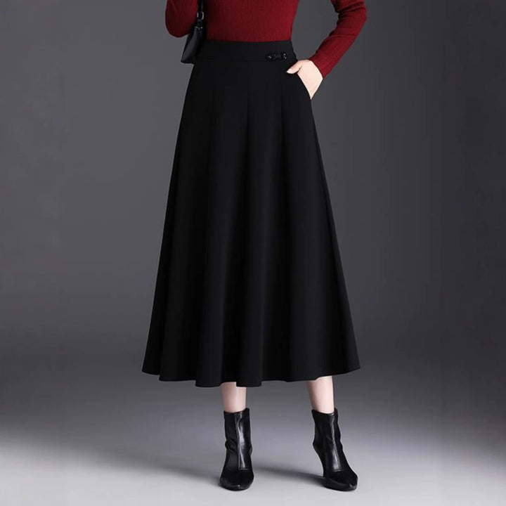 Damen Eleganter Maxirock mit hochfließendem Schnitt Drune