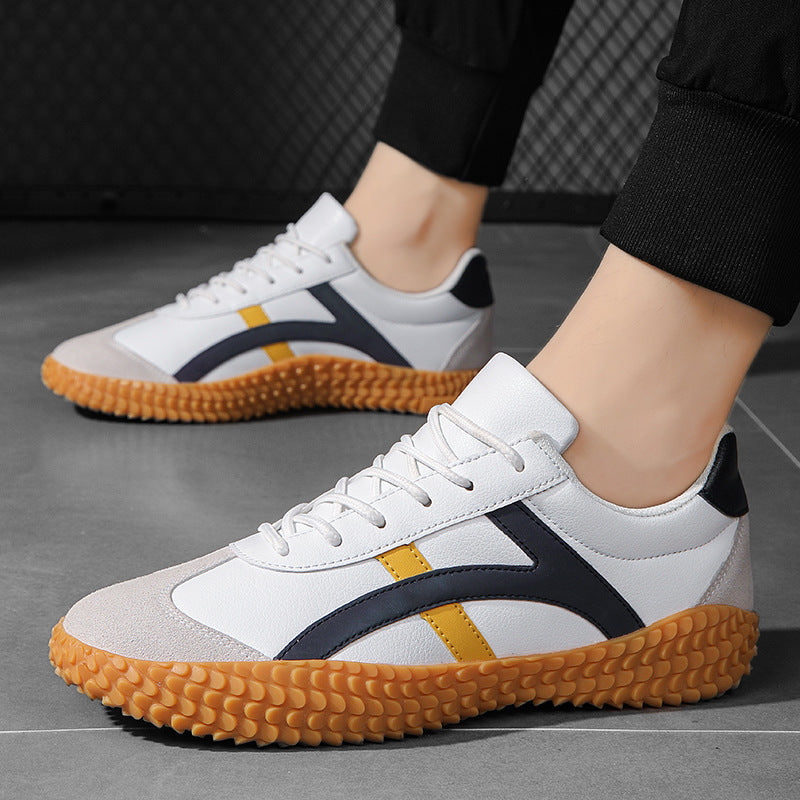 Unisex nan retro-urbaner Mesh-Sneaker mit profilierter Gummilaufsohle und Veloursleder-Zehenkappe Drune