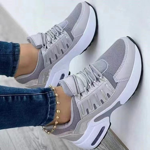 Damen Plateau-Sneaker mit Luftpolster und holografischen Akzenten Drune