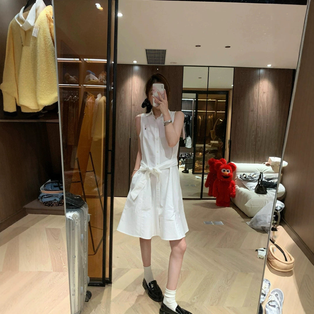 Damen Sommerliches Knoten-Kleid Drune