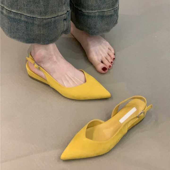 Damen Slingback Ballerinas mit elegantem V-Ausschnitt und komfortablem Fußbett Drune