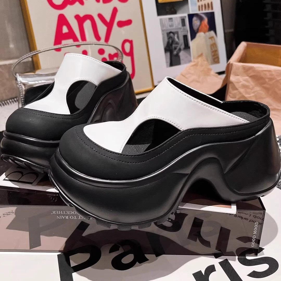 Damen modische Clogs mit konturierter Sohle Drune