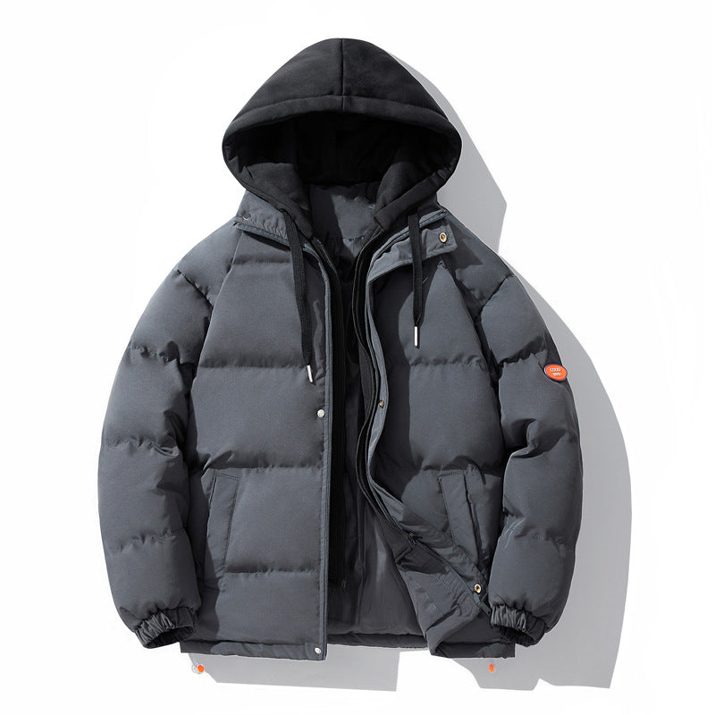 Herren gesteppte Winterjacke mit integriertem Kontrast-Kapuzeneinsatz und isolierender Thermofüllung Drune