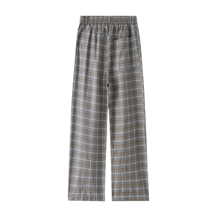 Damen Hochtaillierte weite karierte Culotte‑Hose mit Bügelfalte Drune