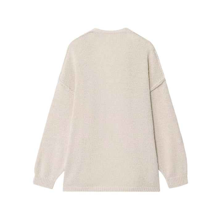 Damen Oversize Strickcardigan mit Ballonärmeln und offener Front Drune