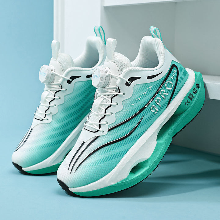 Damen Lauf- und Fitness-Sneaker mit Drehverschluss, Luftkammer-Zwischensohle und atmungsaktivem Strickoberteil Drune