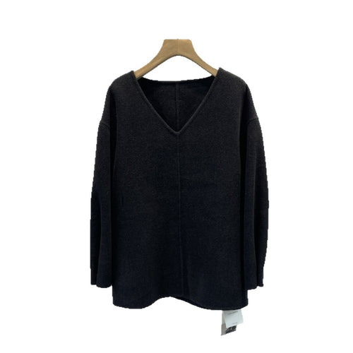 Damen Relaxed Fit V-Ausschnitt Pullover Drune