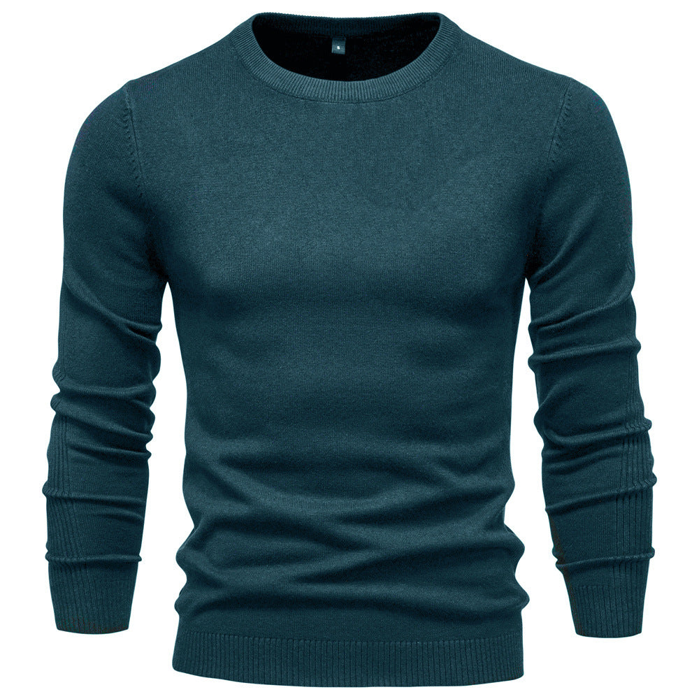 Herren Rundhals Pullover aus hochwertiger Baumwolle Drune
