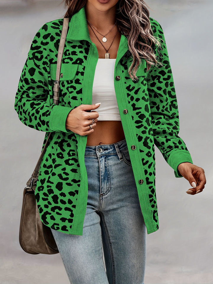 Damen Lockere Katzenmuster Hemdjacke Drune