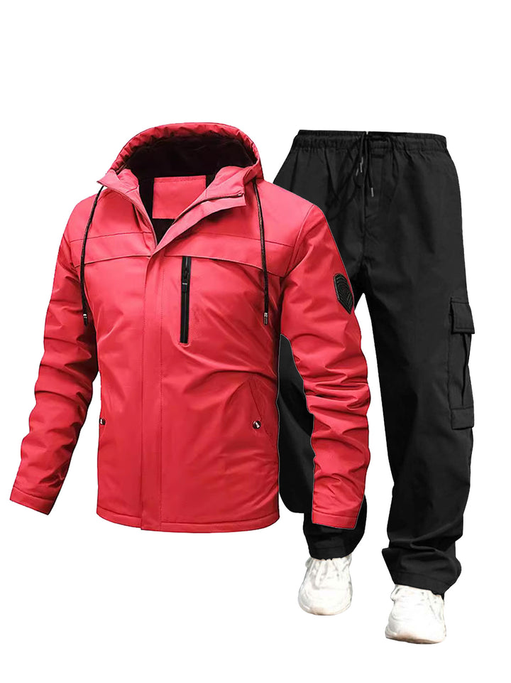 Herren Wetterfeste Outdoor-Jacke und Cargo-Hose Drune