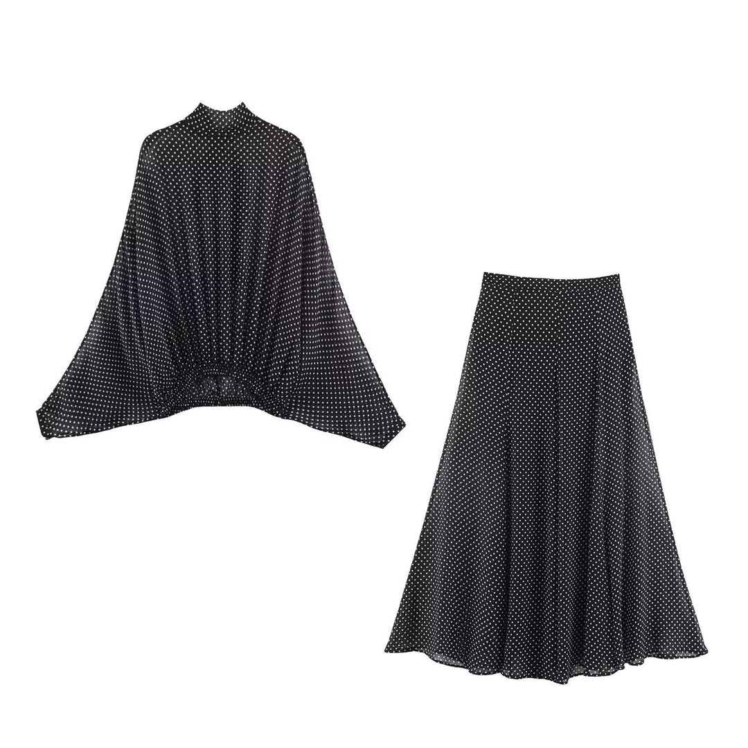 Damen Maxirock mit elegantem Pünktchenmuster und fließendem Schnitt Drune