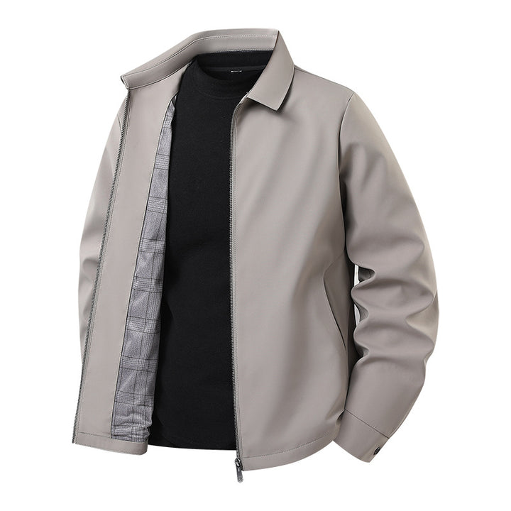 Herren Leichte Harrington‑Jacke mit Softshell‑Außenmaterial und Glencheck‑Futter Drune