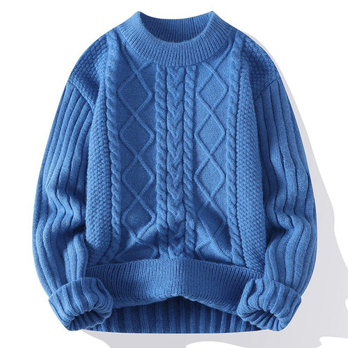 Damen Kuscheliger Strickpullover mit Kabelmuster Drune
