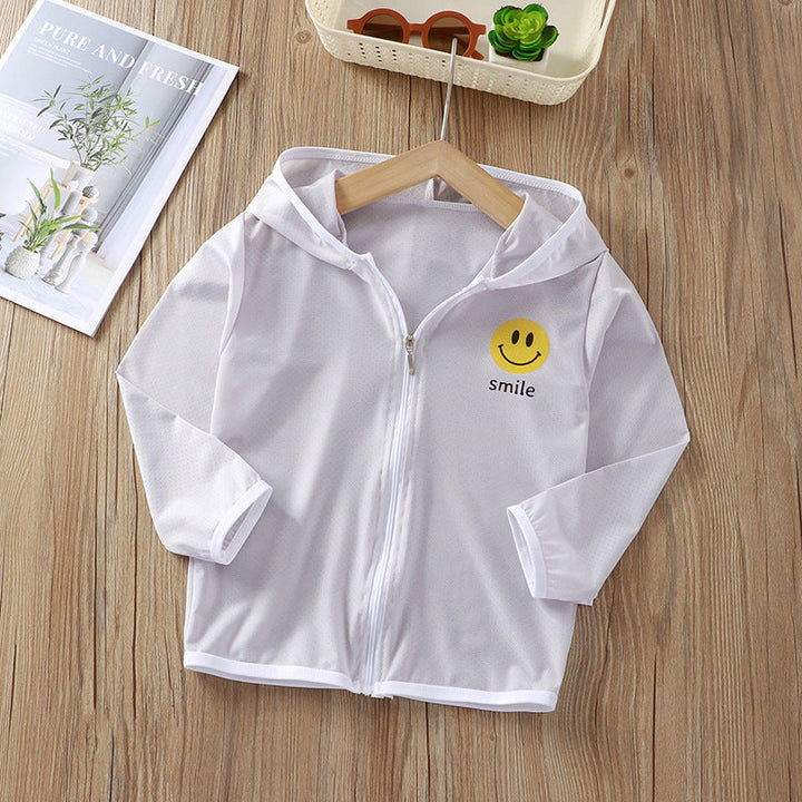 Unisex nan Kinder leichte Kapuzenjacke mit atmungsaktivem Meshstoff und durchgehendem Reißverschluss  Drune