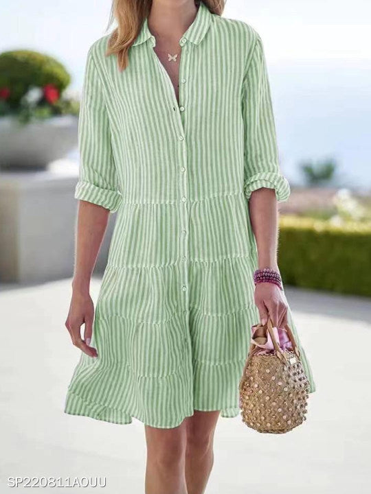 Damen Sommerkleid mit Knopfleiste Drune