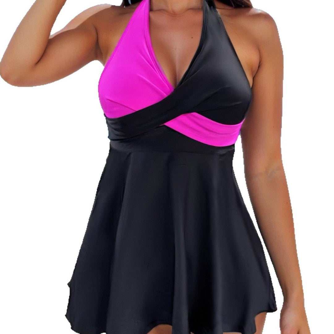 Damen Badekleid mit modischem Wickeldesign und figurformender Silhouette Drune