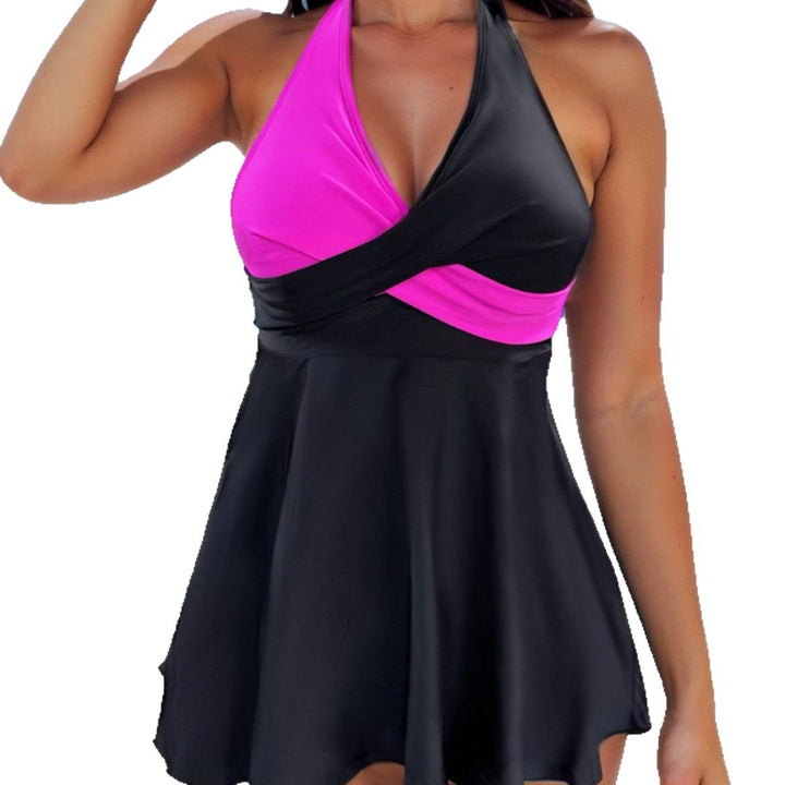 Damen Badekleid mit modischem Wickeldesign und figurformender Silhouette Drune