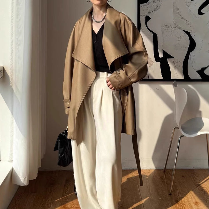 Damen Eleganter Trenchcoat aus hochwertigem Material Drune