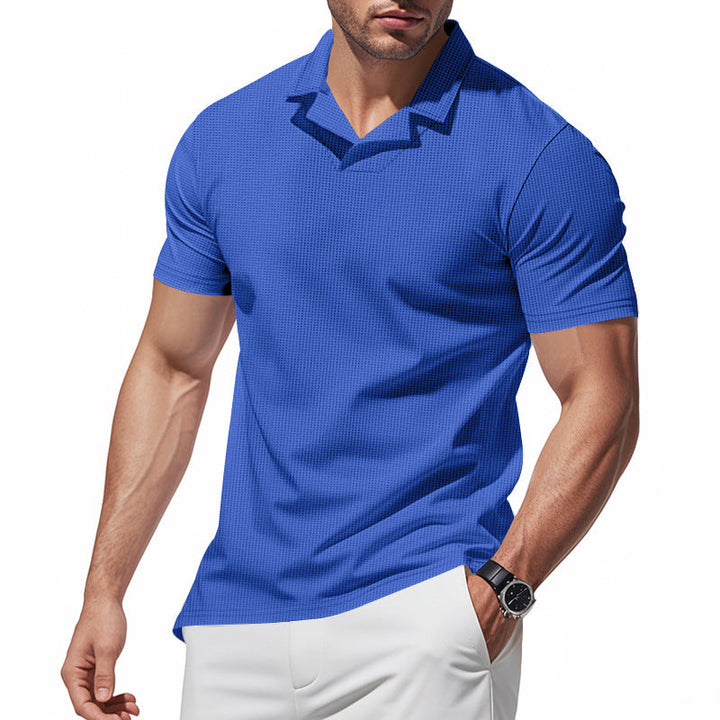 Herren Kurzarm Poloshirt mit strukturiertem Design Drune
