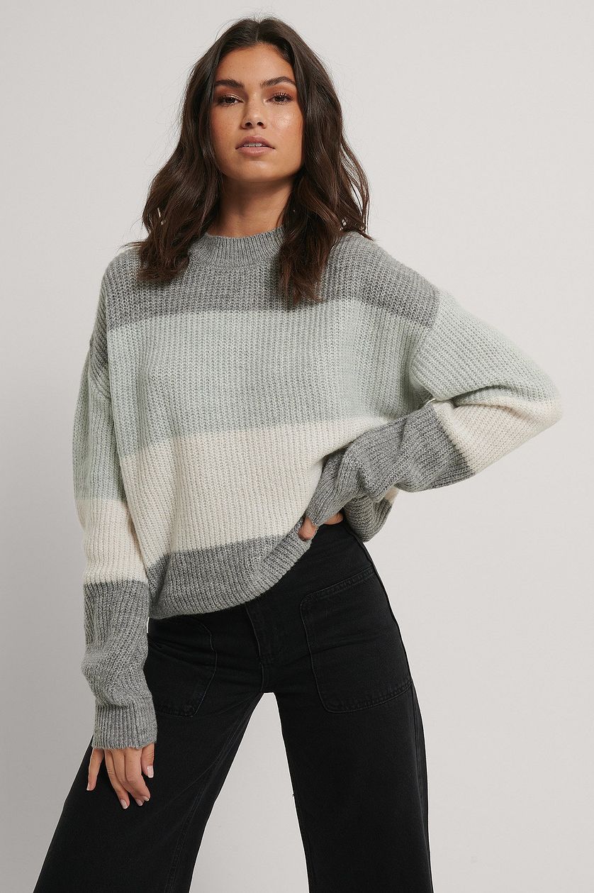 Damen modischer Pullover mit farblich abgestimmtem Blockdesign und lässigem Schnitt Drune