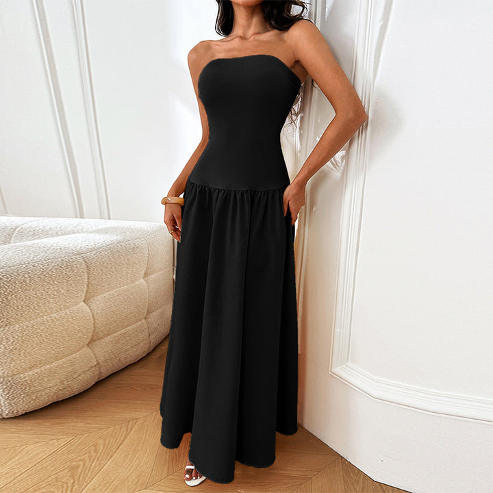 Damen Elegantes Maxikleid mit floralem Akzent Drune