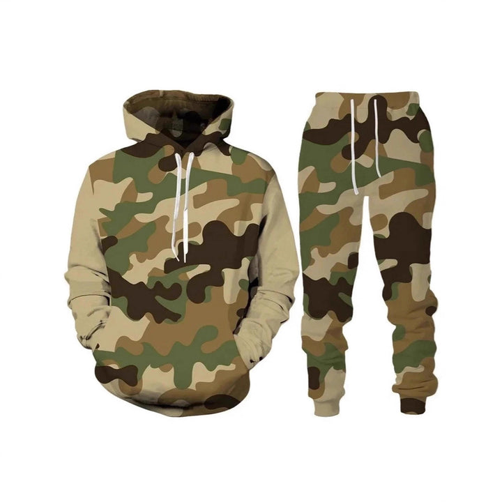 Herren Stylisches Kapuzensweatshirt und Jogginghose Set Drune