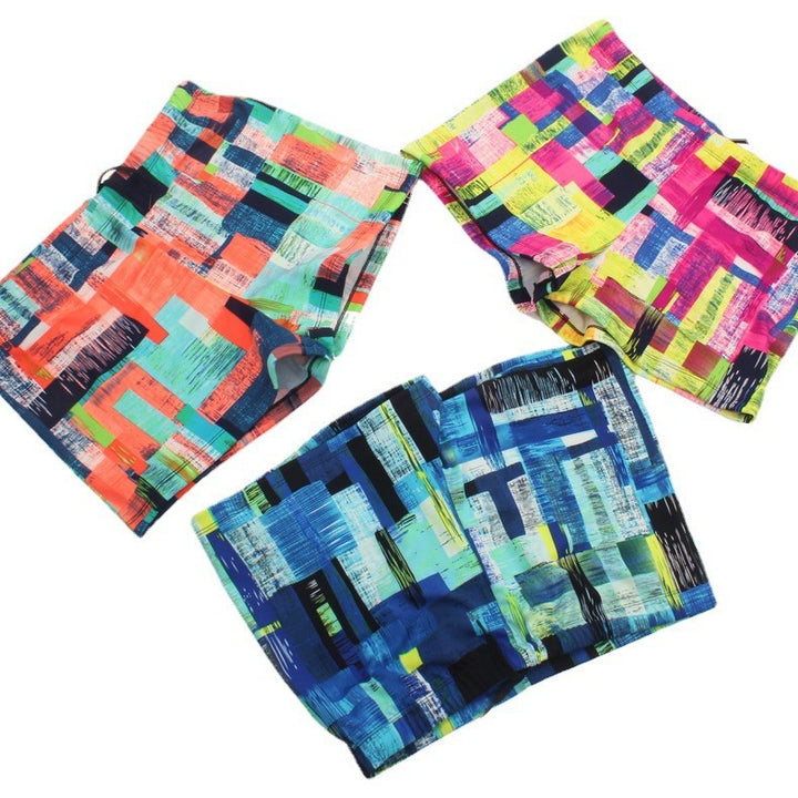 Herren Sportliche Schwimmshorts mit buntem Muster Drune