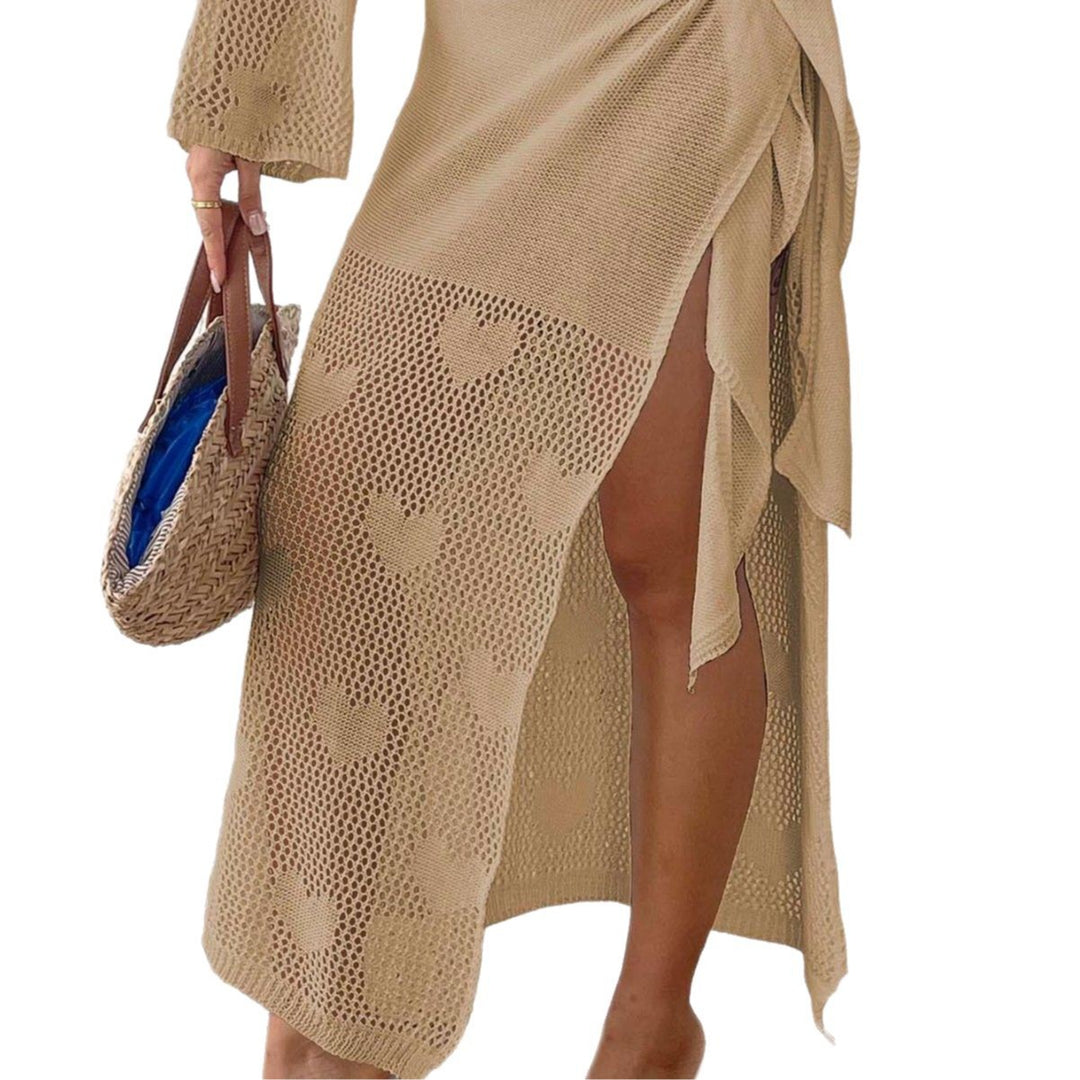 Damen transparenter Häkel-Strandsarong Drune