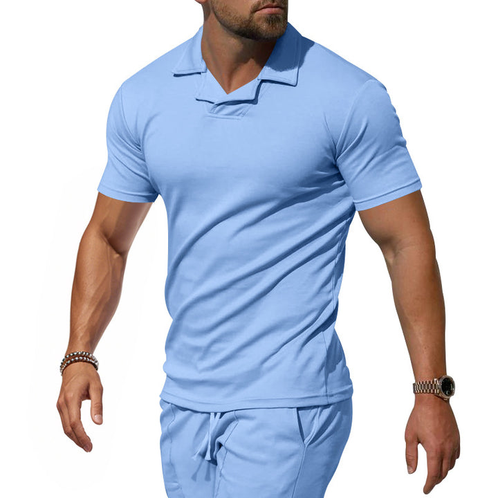 Herren Sportliches Kurzarm-Poloshirt mit innovativem Design und atmungsaktiver Funktion Drune