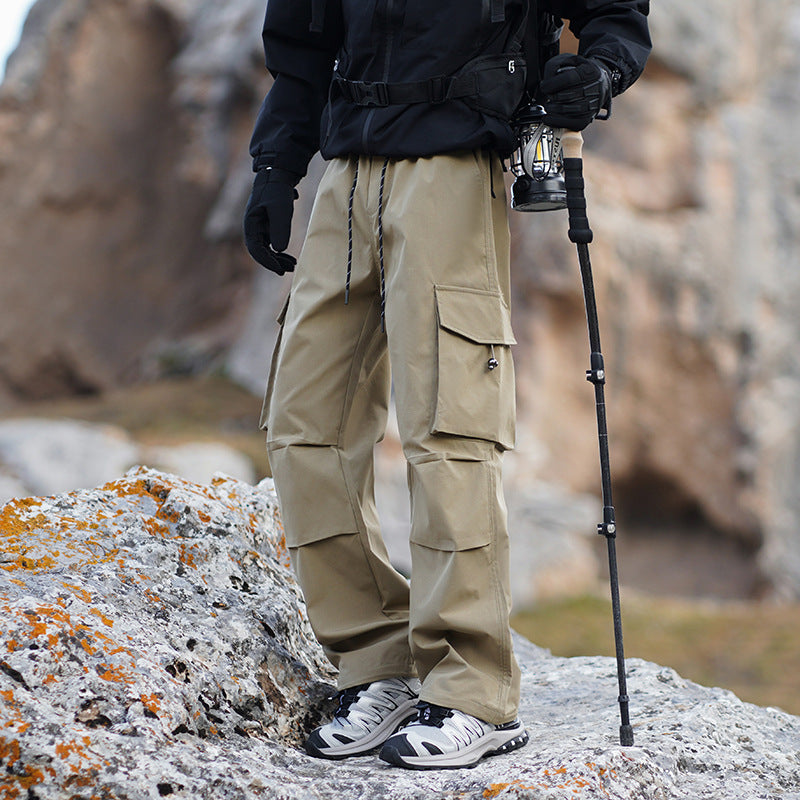 Herren Technische Outdoor-Cargohose mit wasserabweisendem Stretch und verstärkten Knien Drune