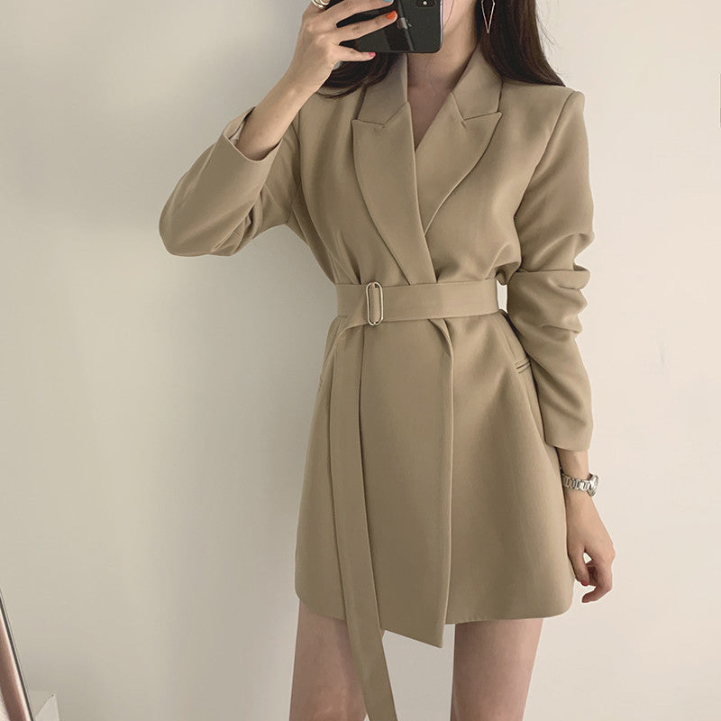 Damen Eleganter Blazer-Kleid Drune