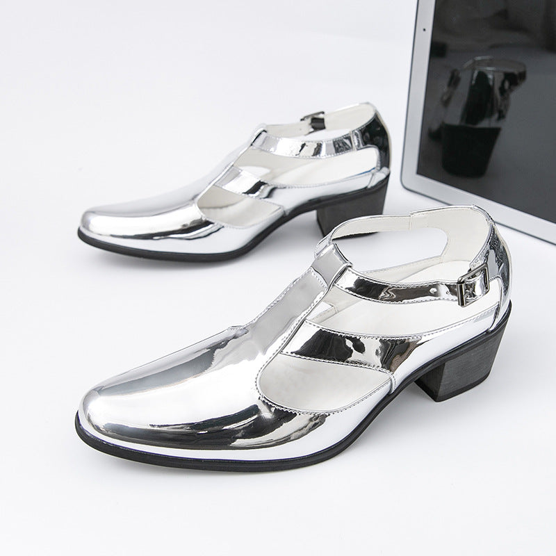 Damen Elegante Metallic Heels mit verstellbarem Riemen Drune