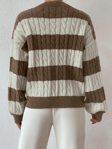 Drune | Gestreifter Pullover mit V-Ausschnitt Herbst/Winter